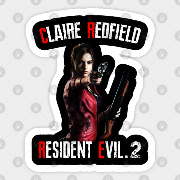 Resident Evil 2 2019 - Claire Redfield Sticker by IndieTeeshirt